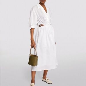 Sandro Women's Soledad Drawstring Waist Cutout MIDI Dress